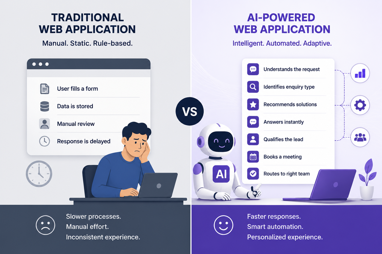 Traditional Web Application vs AI